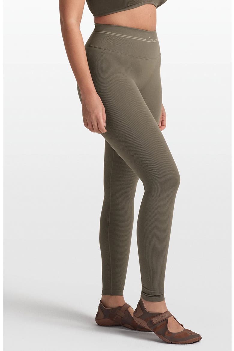 Ribbed Seamless High Waist Leggings, Alternate, color, DUSTY OAKMOSS/ DUNE