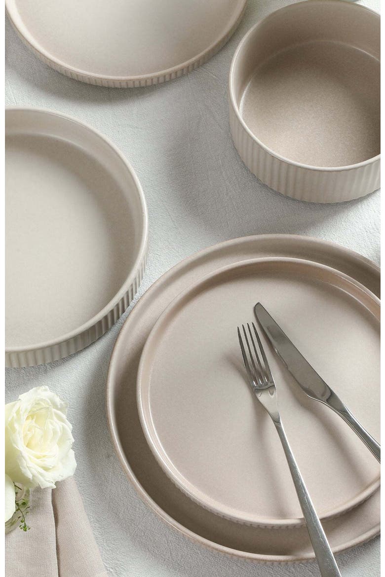 Haven Stoneware 4-Piece Pasta Bowl Set, Alternate, color, Beige
