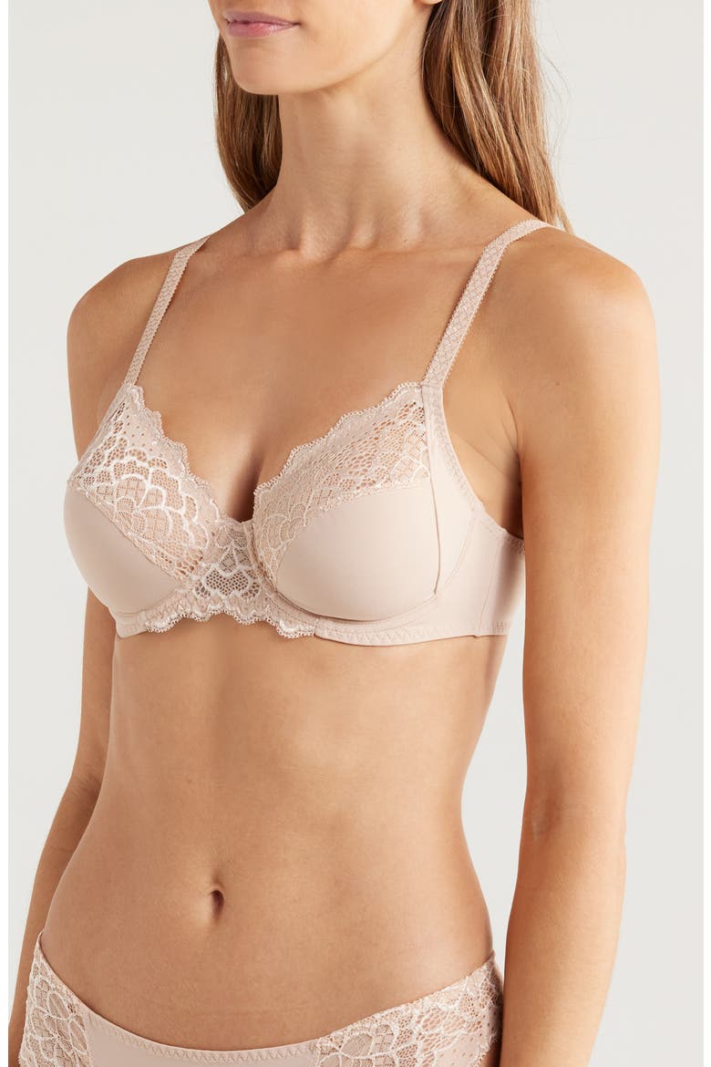 Caresse Underwire Full Cup Bra, Alternate, color, PEAU ROSE