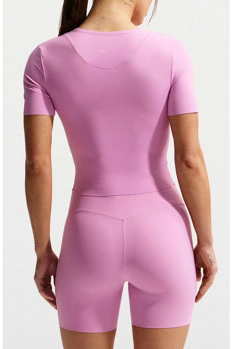 Zenvy Dri-FIT Short-Sleeve Top, Alternate, color, LIGHT MAGENTA/ WHITE