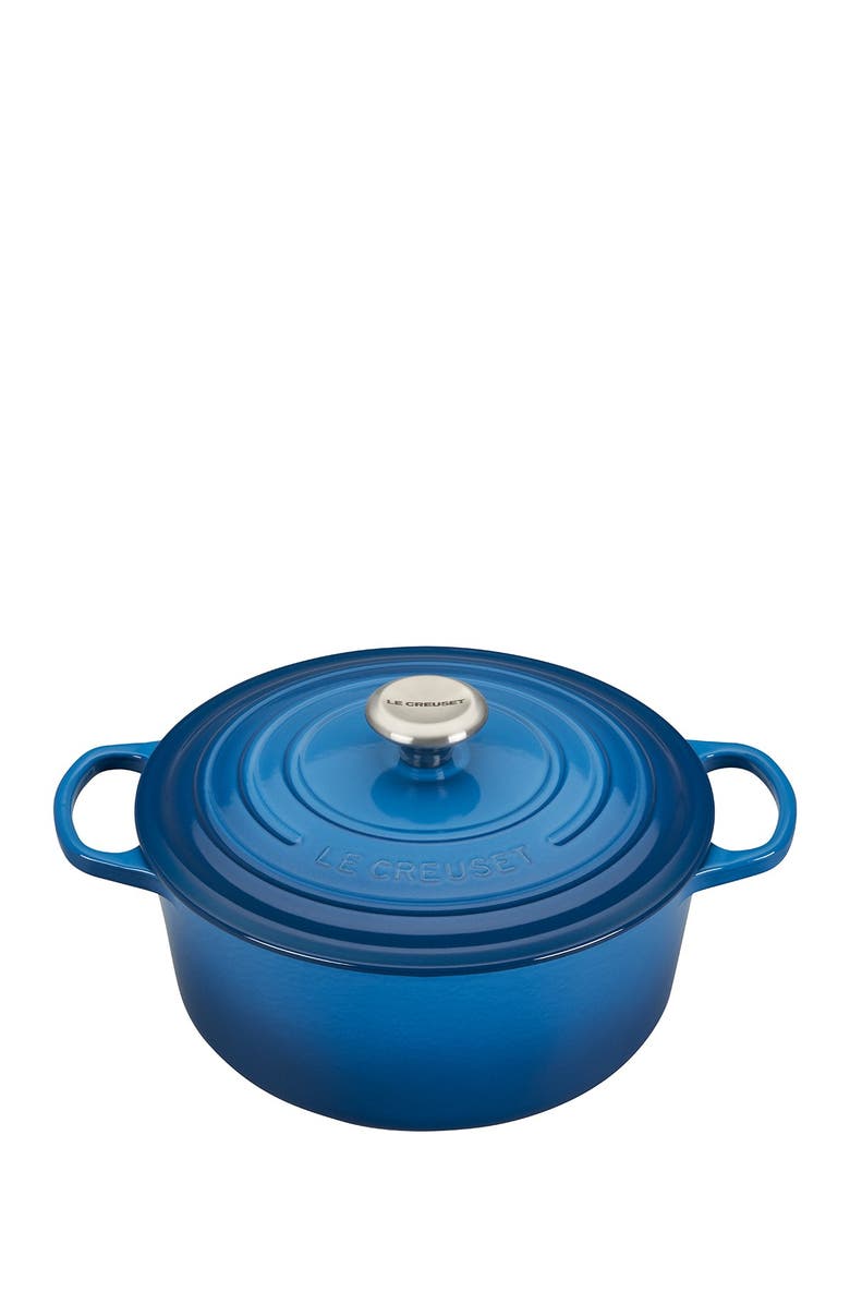 Le Creuset Signature 5.5-Quart Round Enamel Cast Iron Dutch Oven, Main, color, Marseille