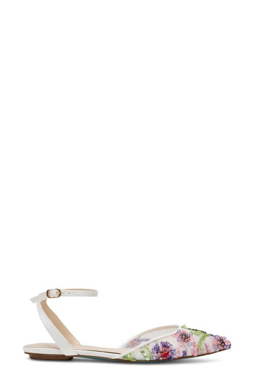 BETSEY JOHNSON BETSEY JOHNSON GARBO POINTED TOE ANKLE STRAP FLAT
