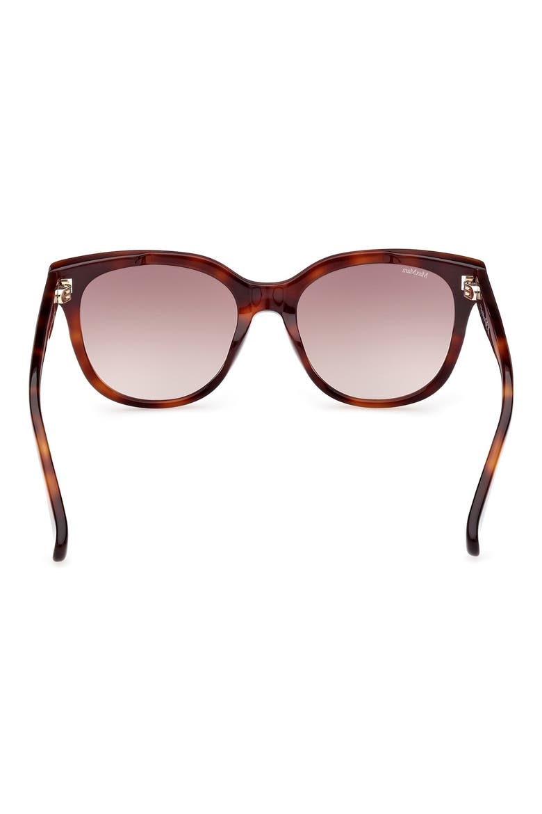 54mm Gradient Geometric Sunglasses, Alternate, color, DARK HAVANA / GRADIENT BROWN