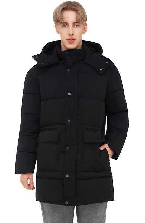 Hudson Hooded Mid-Length Puffer Jacket