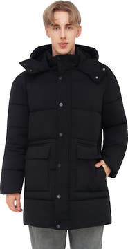 Rokka&Rolla Hudson Hooded Mid-Length Puffer Jacket