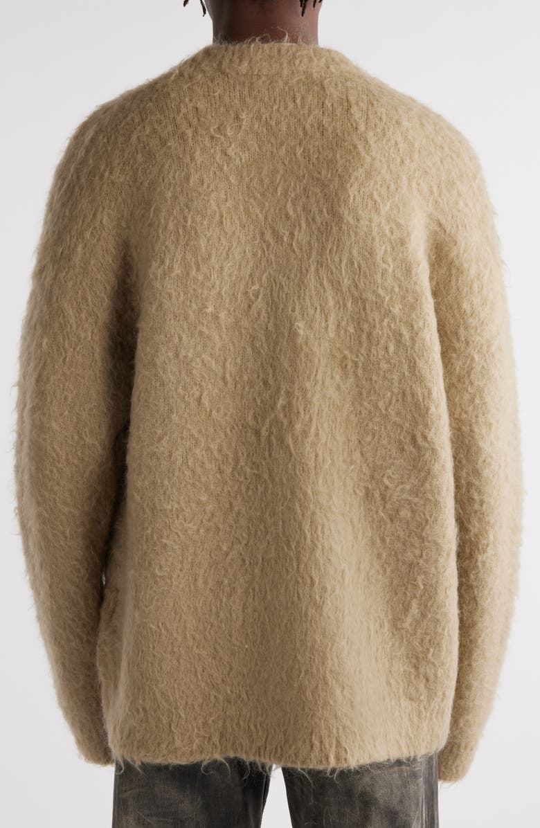 Acne Studios Brushed Crewneck Cardigan, Alternate, color, 