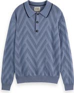 Scotch & Soda Structured Long Sleeve Polo