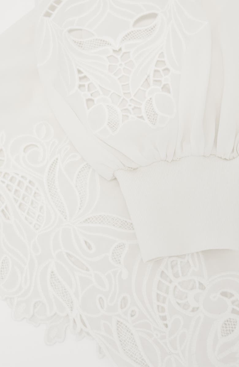 Reiss Rae Broderie Anglaise Top, Alternate, color, Cream