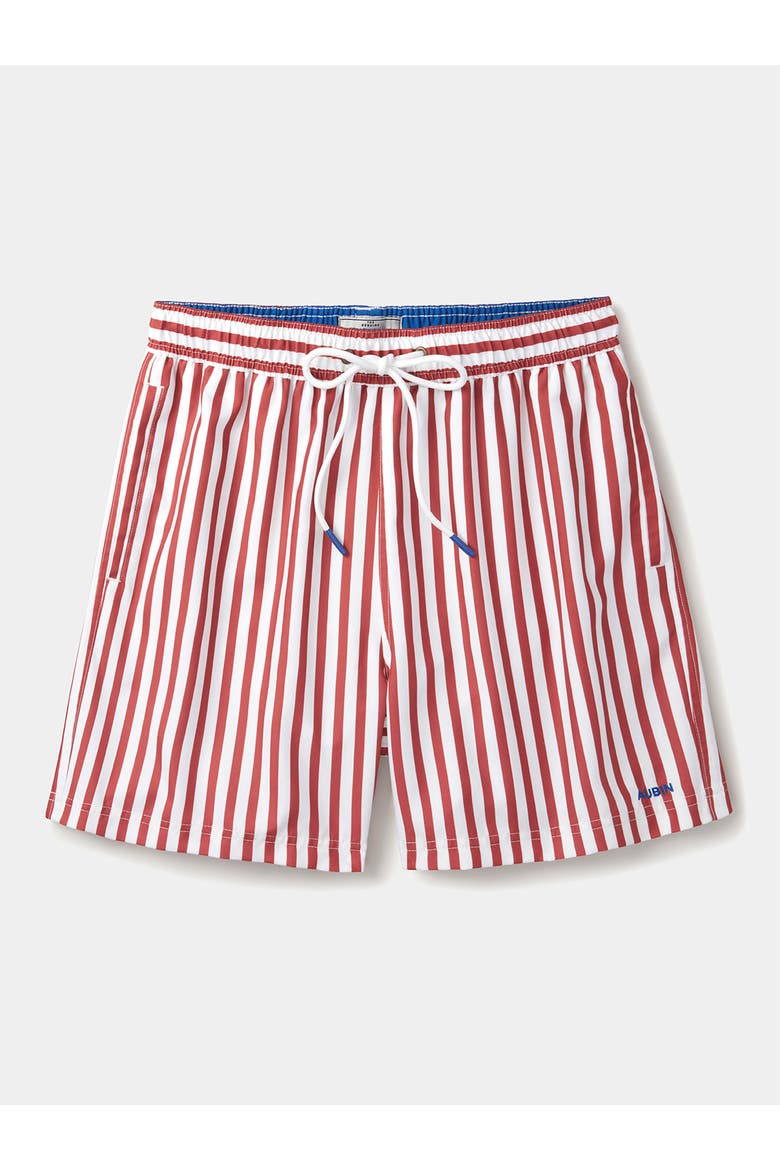 Bardney Swim Short, Alternate, color, Red Narrow Stripe