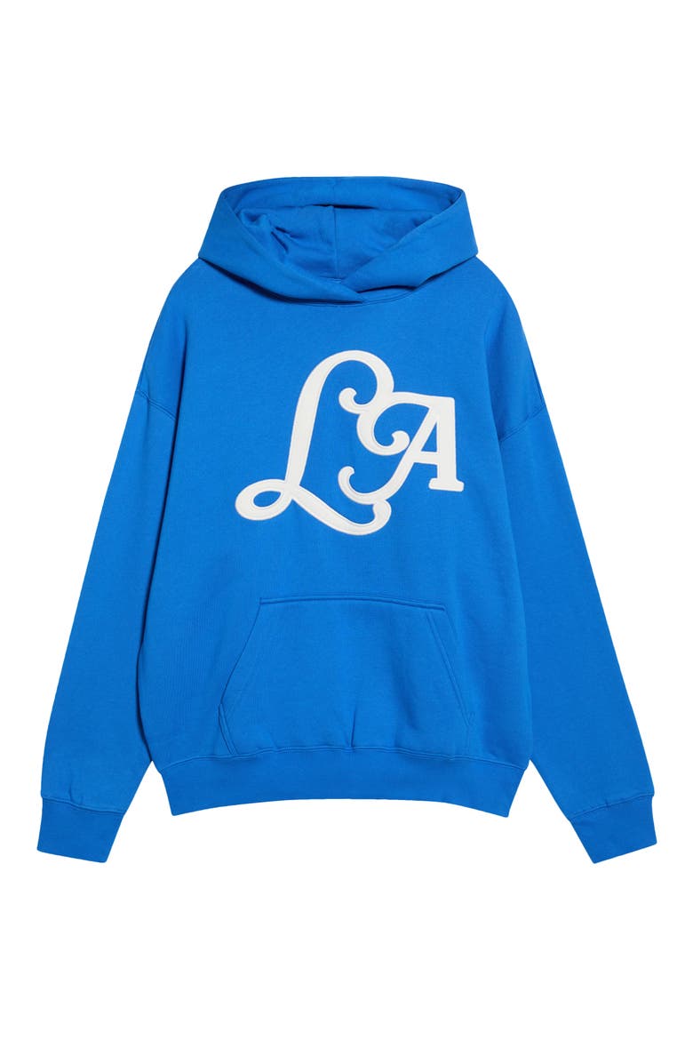 LA Cotton Blend Hoodie, Alternate, color, BLUE
