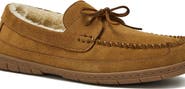 Lands' End Fuzzy Lined Lace Up Moccasin Slippers