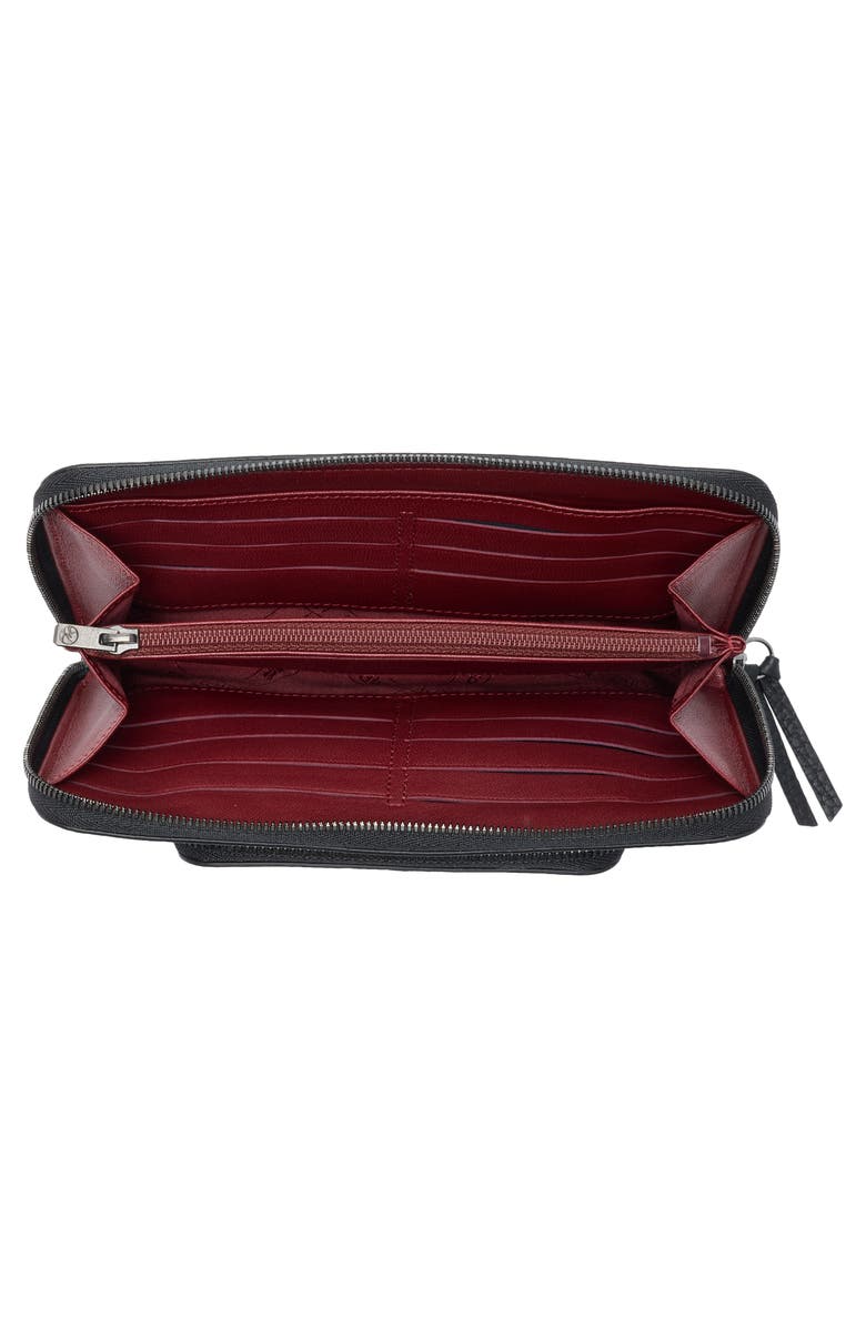 Longchamp Zip Around Wallet, Alternate, color, Black