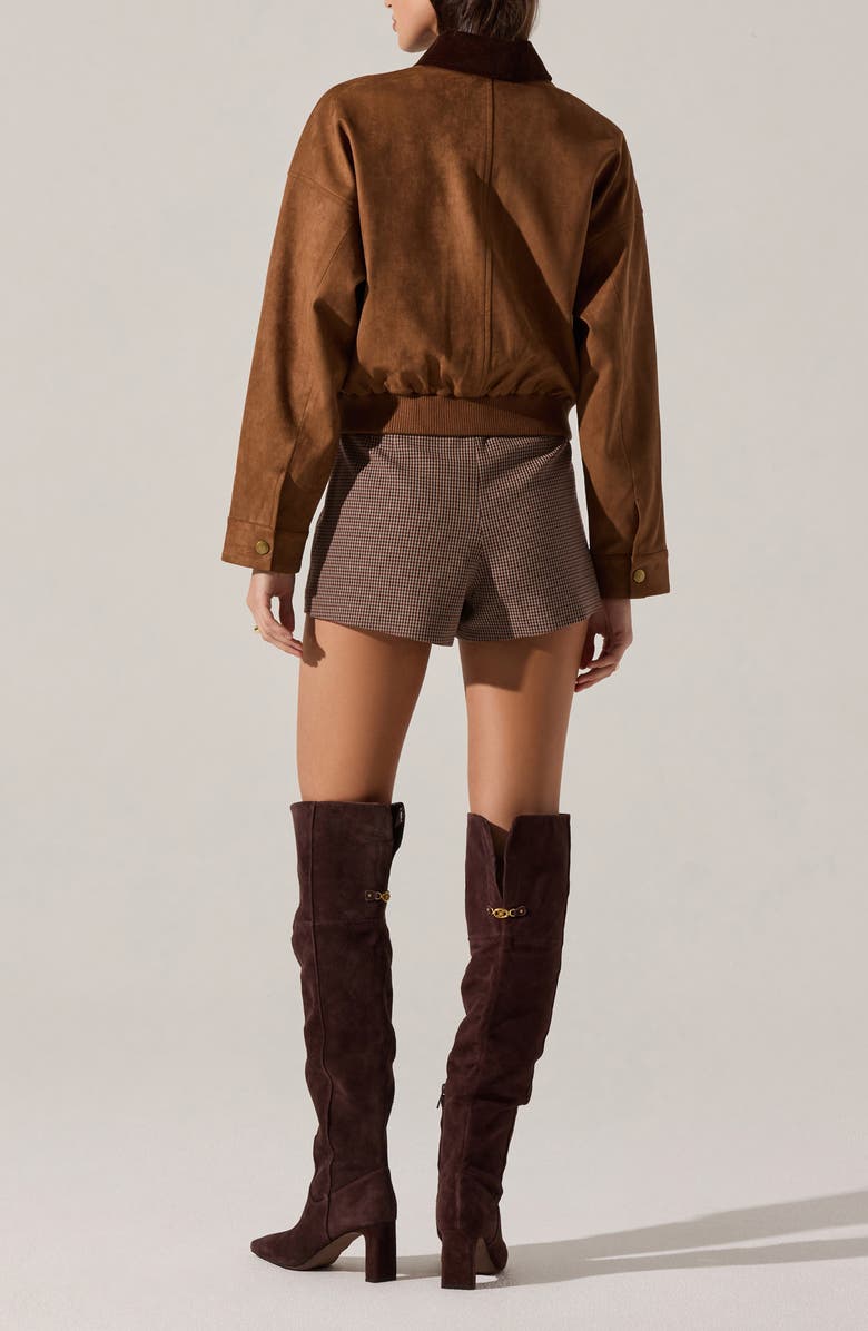 ASTR the Label Sorine Faux Suede Jacket, Alternate, color, Camel