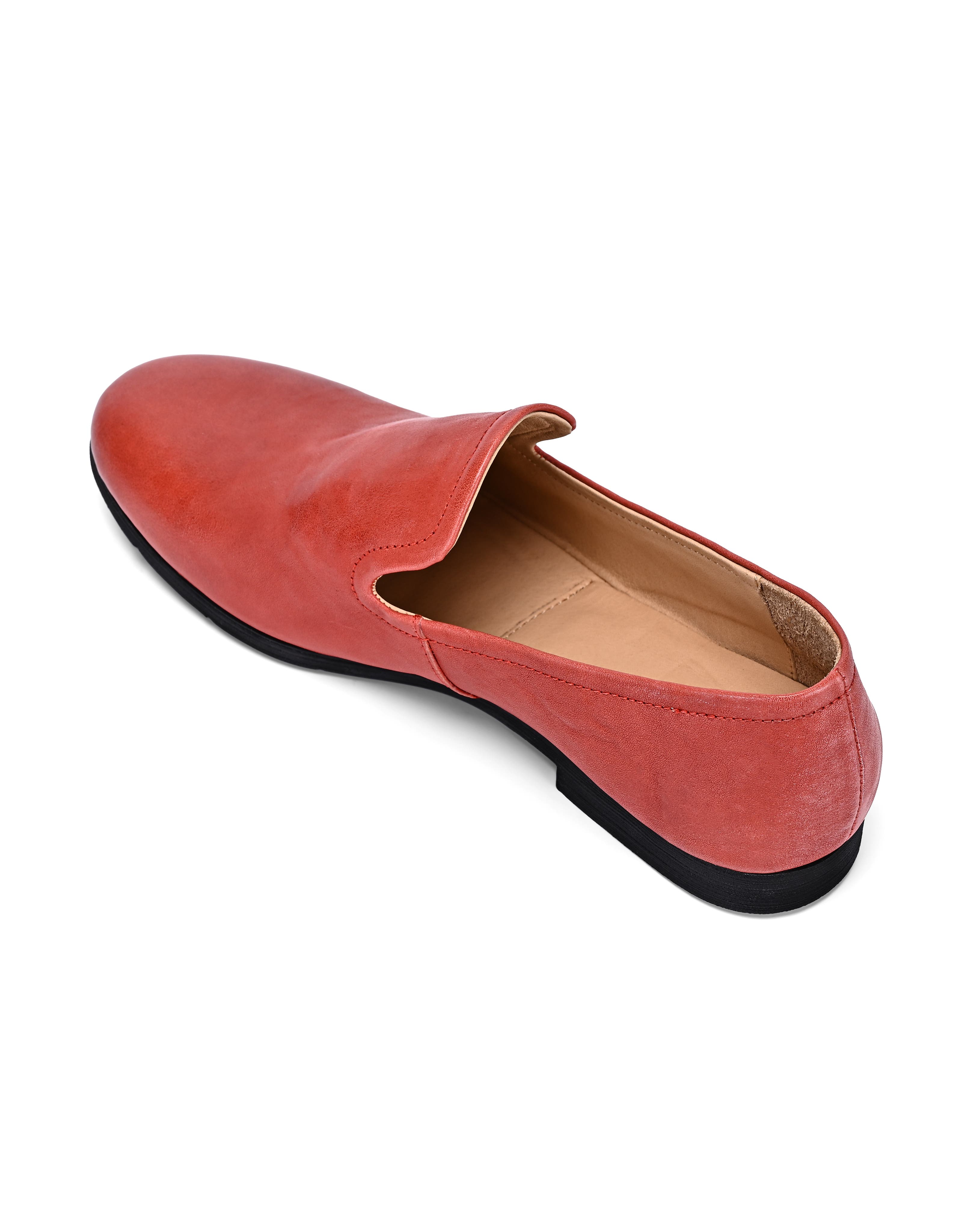 Heritage Genuine Leather Refined Comfort Slip On Loafer, Alternate, color, Brick