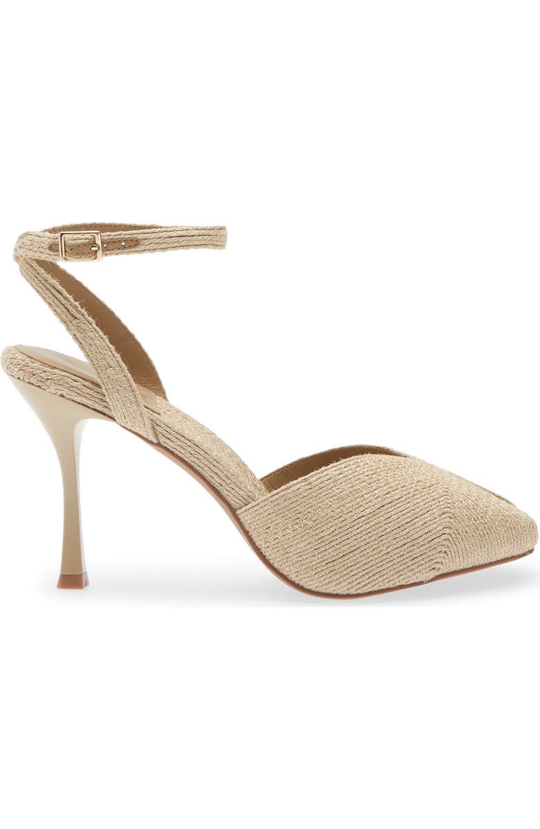Jeffrey Campbell Behoove Ankle Strap Peep Toe Pump, Alternate, color, Natural Jute