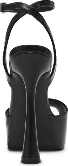 Steve Madden プラットフォーム ヒール ドレス サンダル sass Steve Madden Sass Ankle Strap Platform Sandal (Women