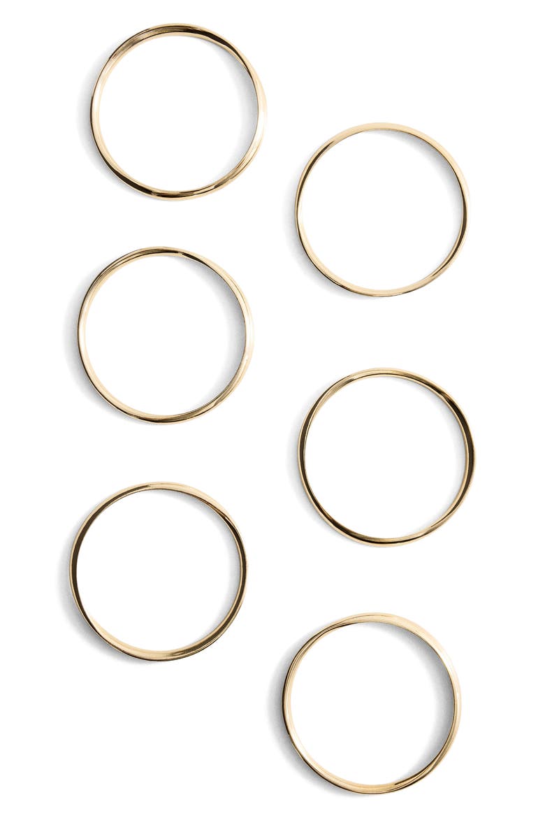 Mixed Bangle Bracelet Set, Alternate, color, GOLD