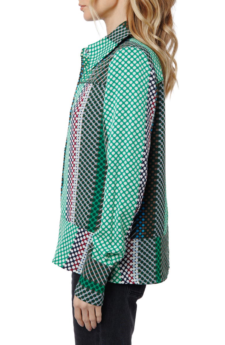 CIEBON Ravia Print Top, Alternate, color, Green Multi