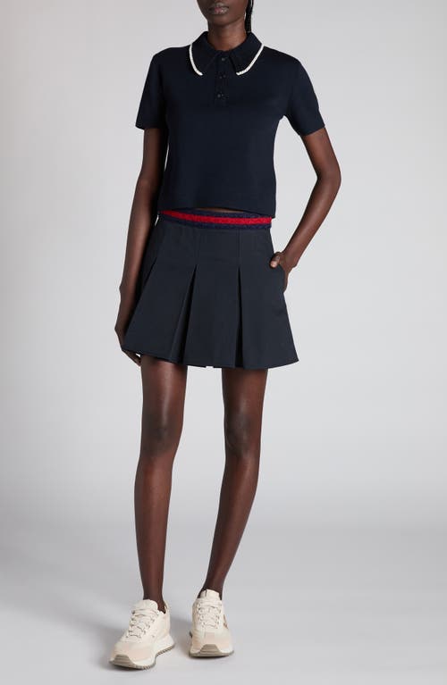 Moncler Knit Collar Cotton Polo