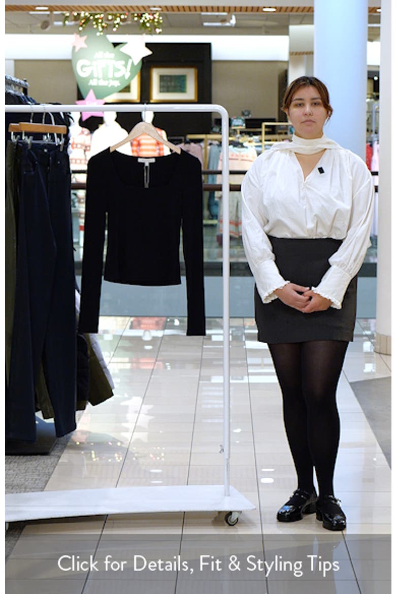 The Harvey Fitted Square Neck Rib Sweater video