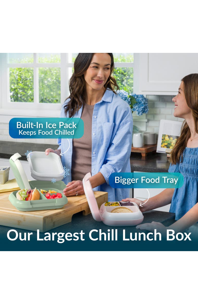 BENTGO Chill Leak-Proof Lunch Box, Alternate, color, Clay Green/ Gray