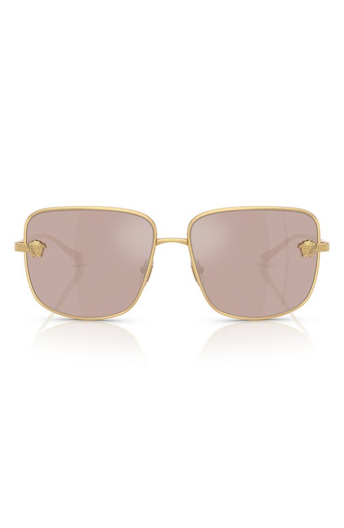 Versace 59mm Mirrored Square Sunglasses