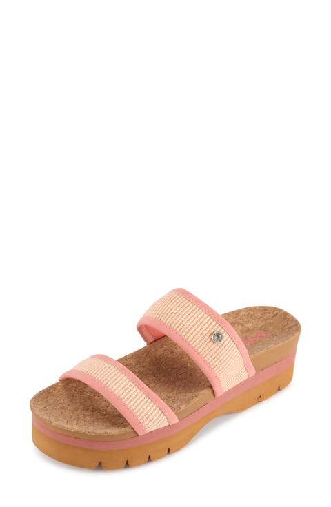 Knit Platform Slide Sandal (Women)
