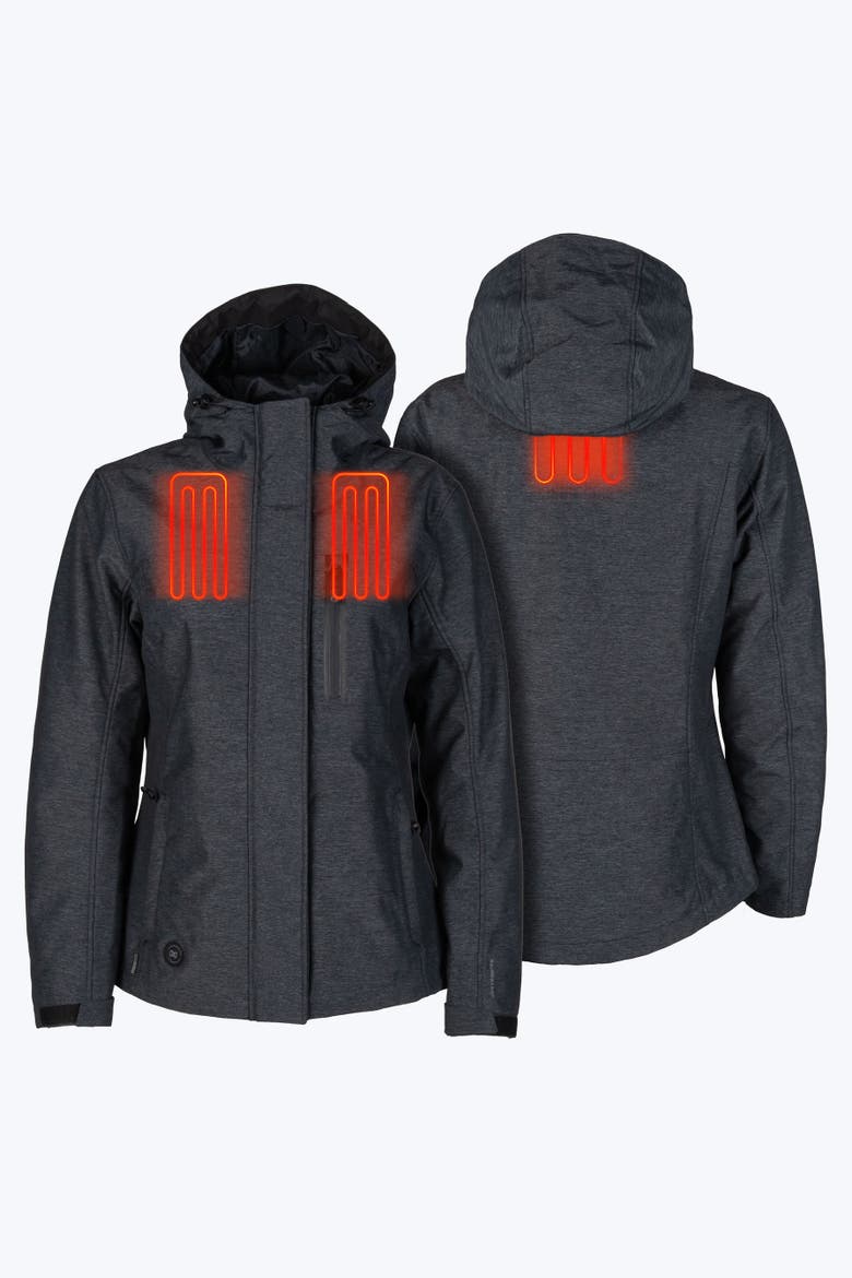 Adventure Waterproof Heated Jacket, Alternate, color, Heather Grey