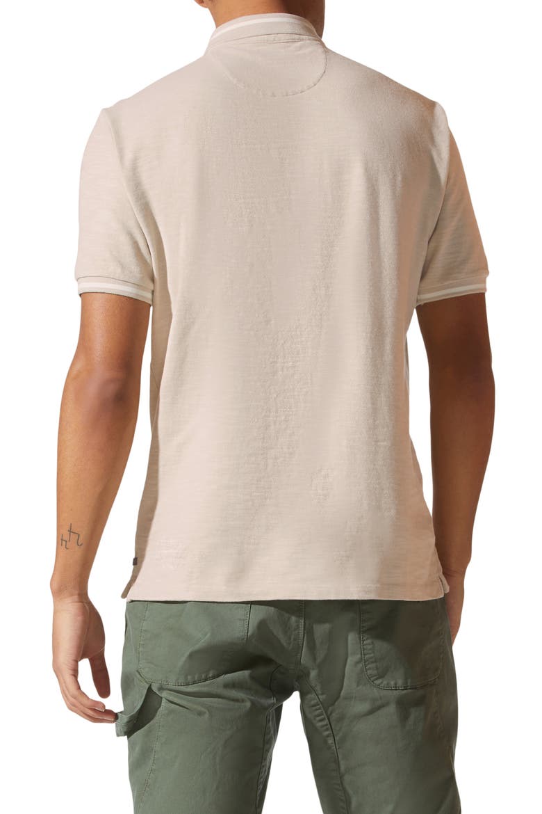 Match Point Tipped Slub Short Sleeve Polo, Alternate, color, PEYOTE