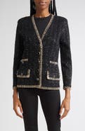 Veronica Beard Ceriani Metallic Knit Jacket