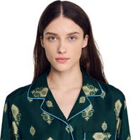 SANDRO Paisley print pyjama shirt