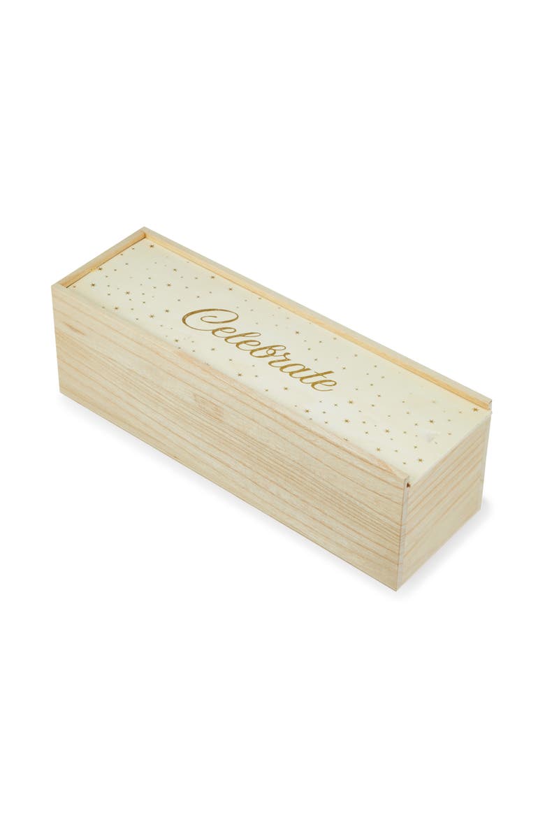 Starlight Single Bottle Paulownia Wood Wine Box, Main, color, Brown