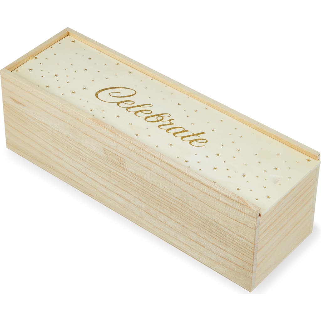 Twine Starlight Single Bottle Paulownia Wood Wine Box In Brown