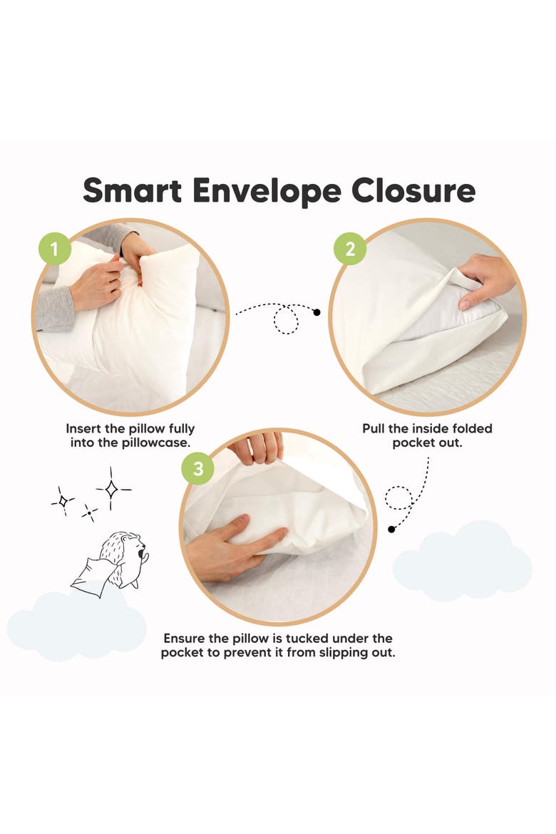 My Little Dreamy [Protect+] Waterproof Jumbo Pillowcase, Alternate, color, Soft White