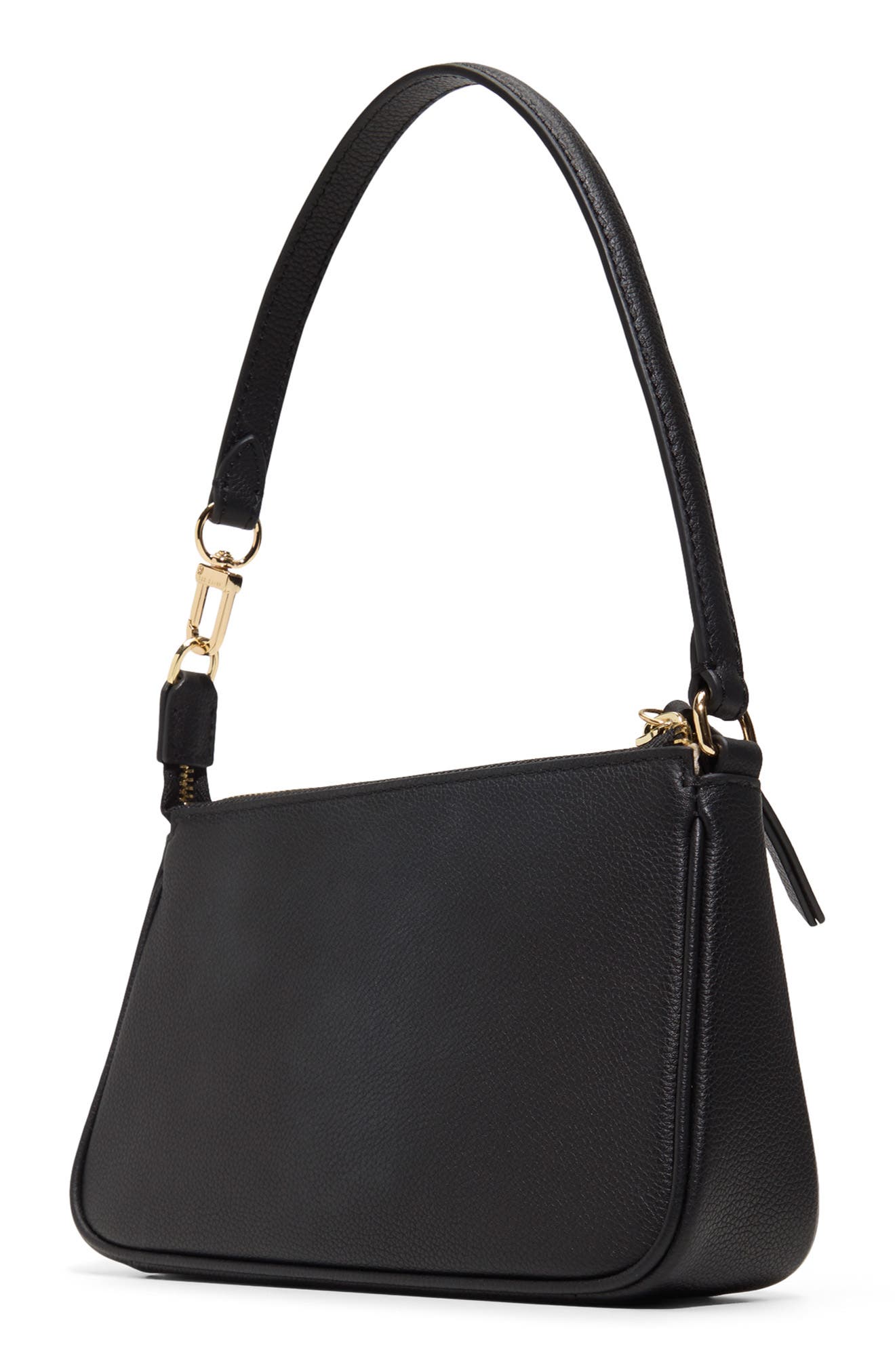 Ted Baker Agnes Leather Shoulder Bag, Alternate, color, Black