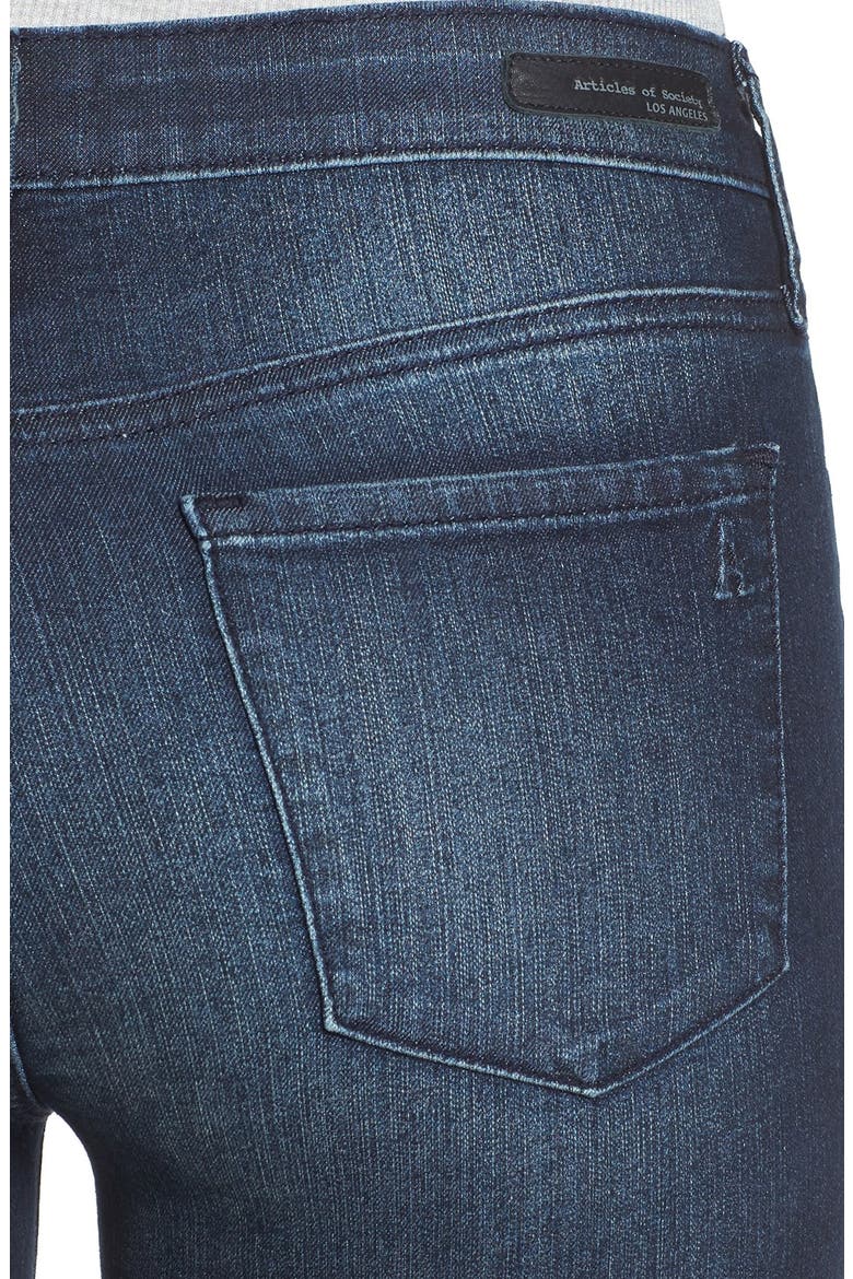 'Sarah' Skinny Jeans, Alternate, color, DARK BLUE