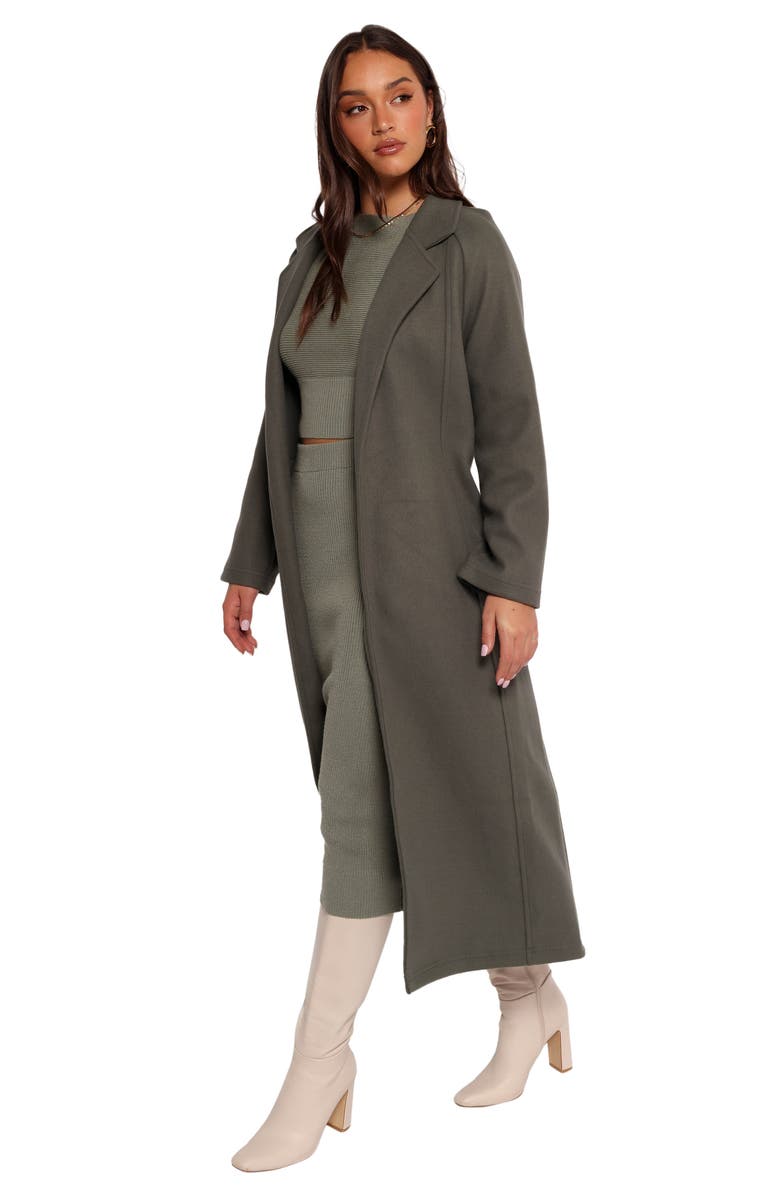 Petal & Pup Violeta Belted Coat, Alternate, color, Olive