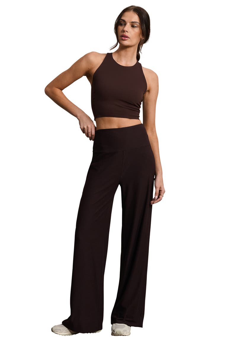 Atmosphere Wide Leg Pants, Alternate, color, DARK ESPRESSO HEATHER