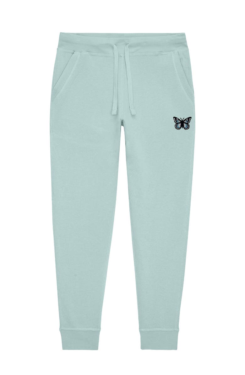 Dalix Womens Butterfly Midweight Fleece Jogger Pant, Main, color, Sea Foam