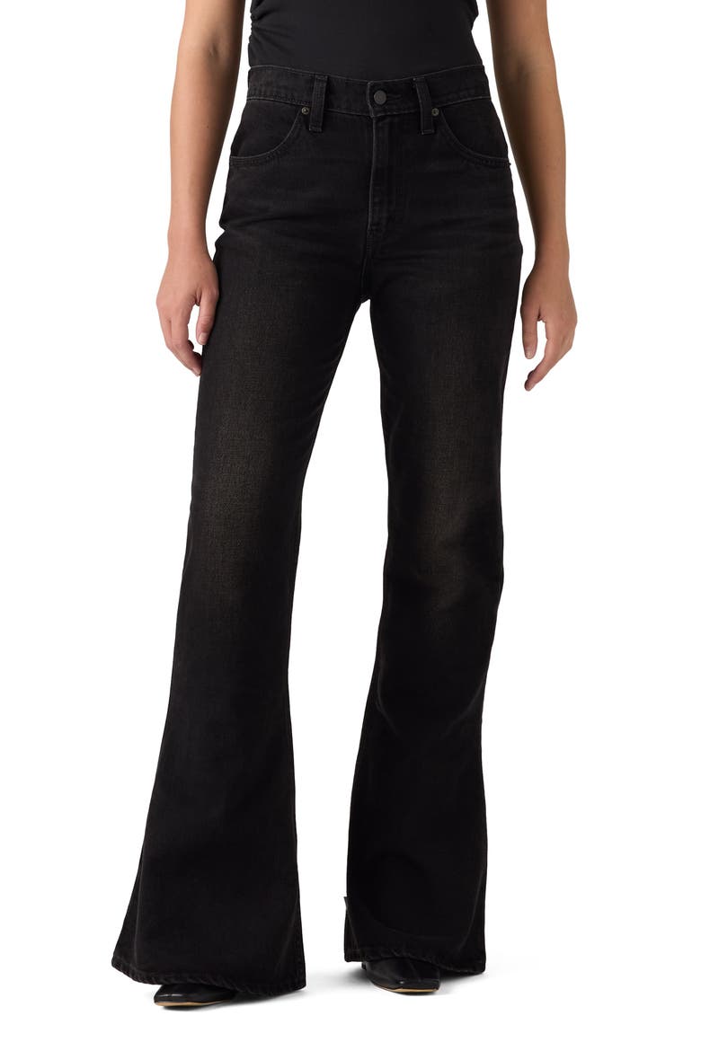 Puddle High Waist Flare Jeans, Main, color, DROP THE HAMMER