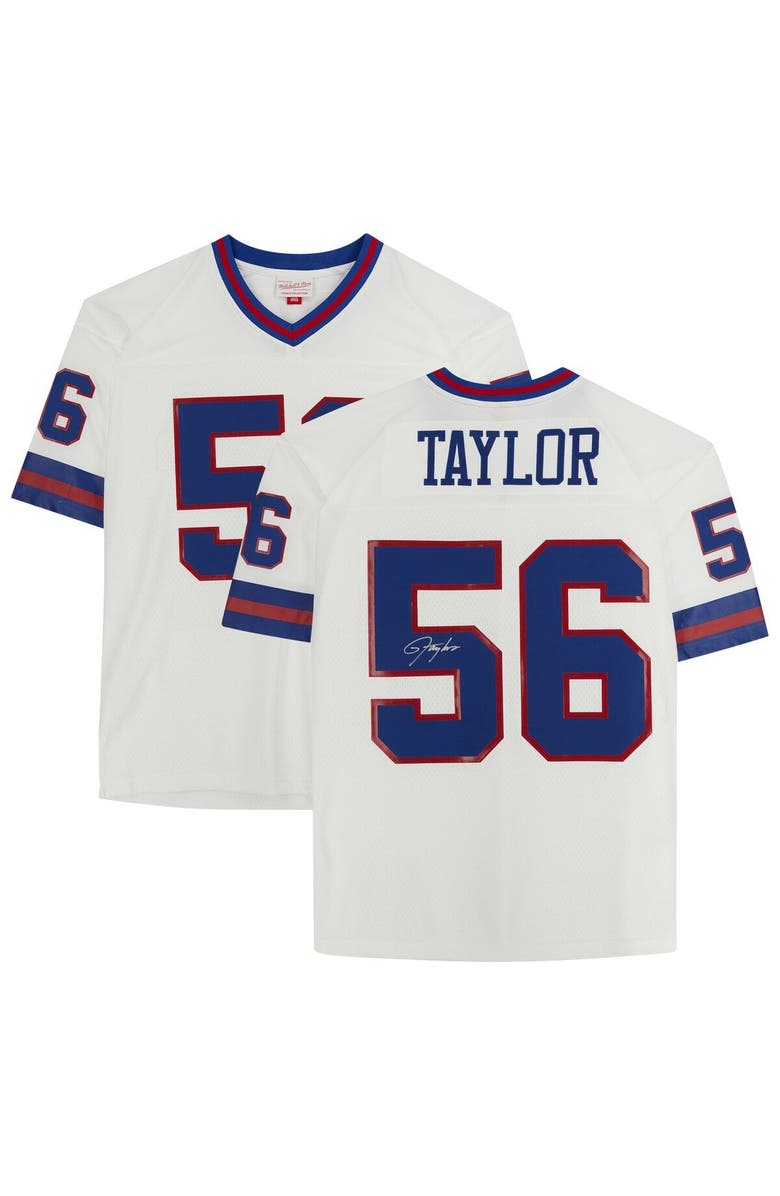 FANATICS AUTHENTIC Lawrence Taylor New York Giants Autographed White Mitchell & Ness Replica Jersey, Main, color, 