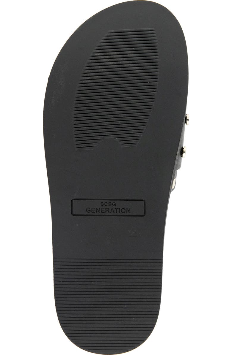 BCBGeneration Bonas Buckle Slide Sandal, Alternate, color, Black