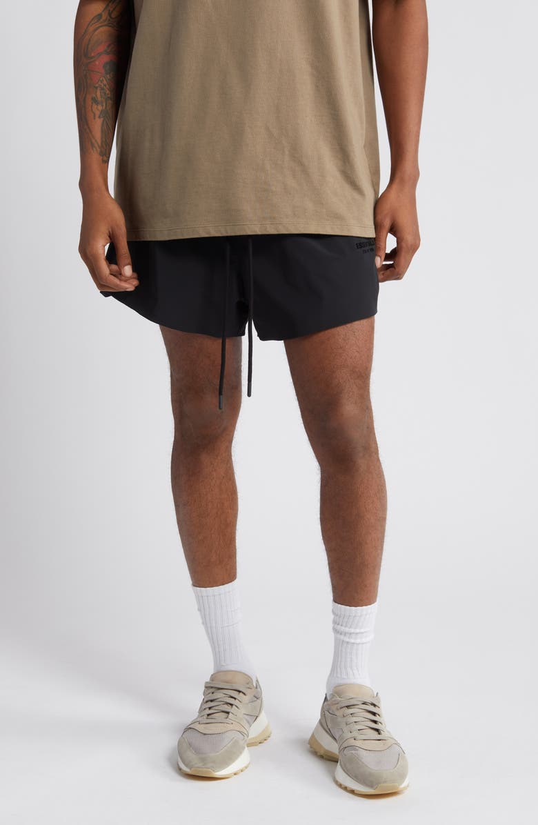 Fear of God Essentials Stretch Nylon Running Shorts, Main, color, 