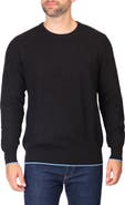 TailorByrd Textured Waffle Knit Crewneck Sweater
