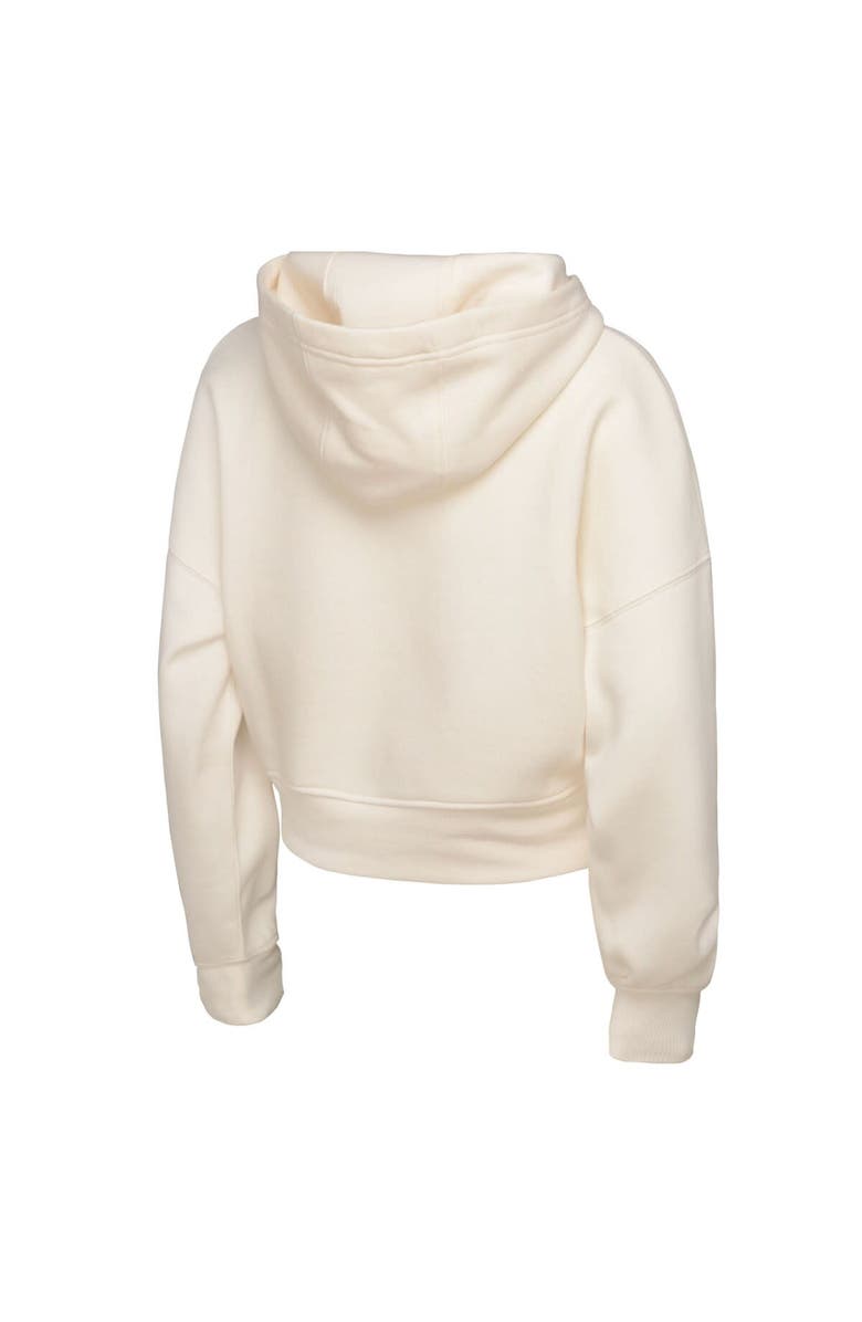 Outerstuff Girls Youth Outerstuff Cream San Francisco 49ers Oversized Cropped Blitz Hoodie, Alternate, color,