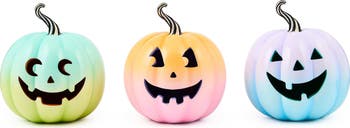 MACKENZIE CHILDS Trick or Treat Set of 3 Illuminated Jack O