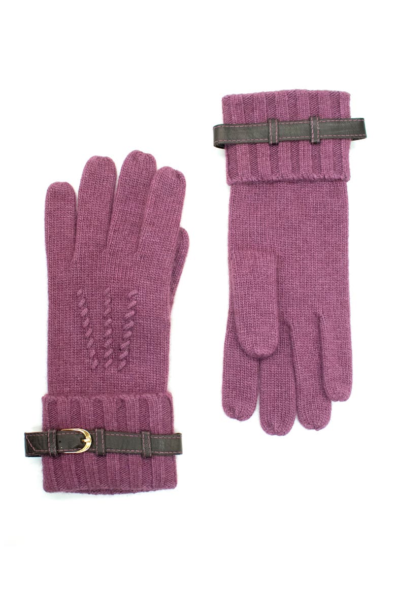 gloves with nappa belt, Main, color, DAMSON/TEAK