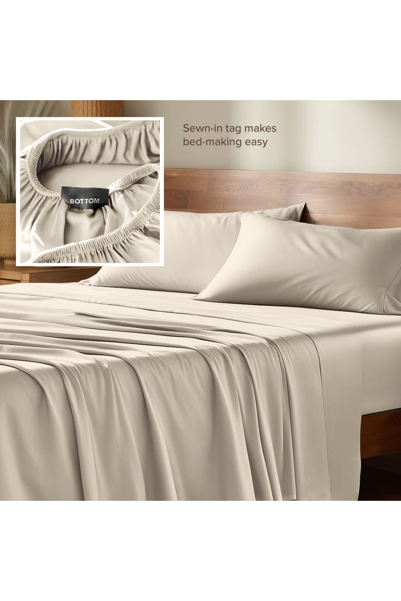 Cooling Rayon Sheet Set - Split Head King, Alternate, color, Sand