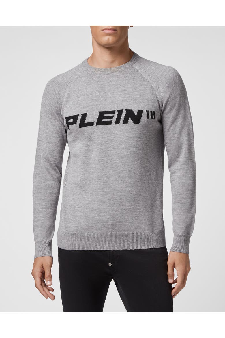 Pullover Round Neck Men, Main, color, grey