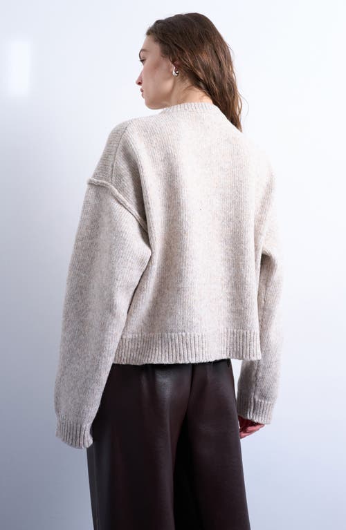 Topshop Exposed Seam Relaxed Fit Cardigan In White